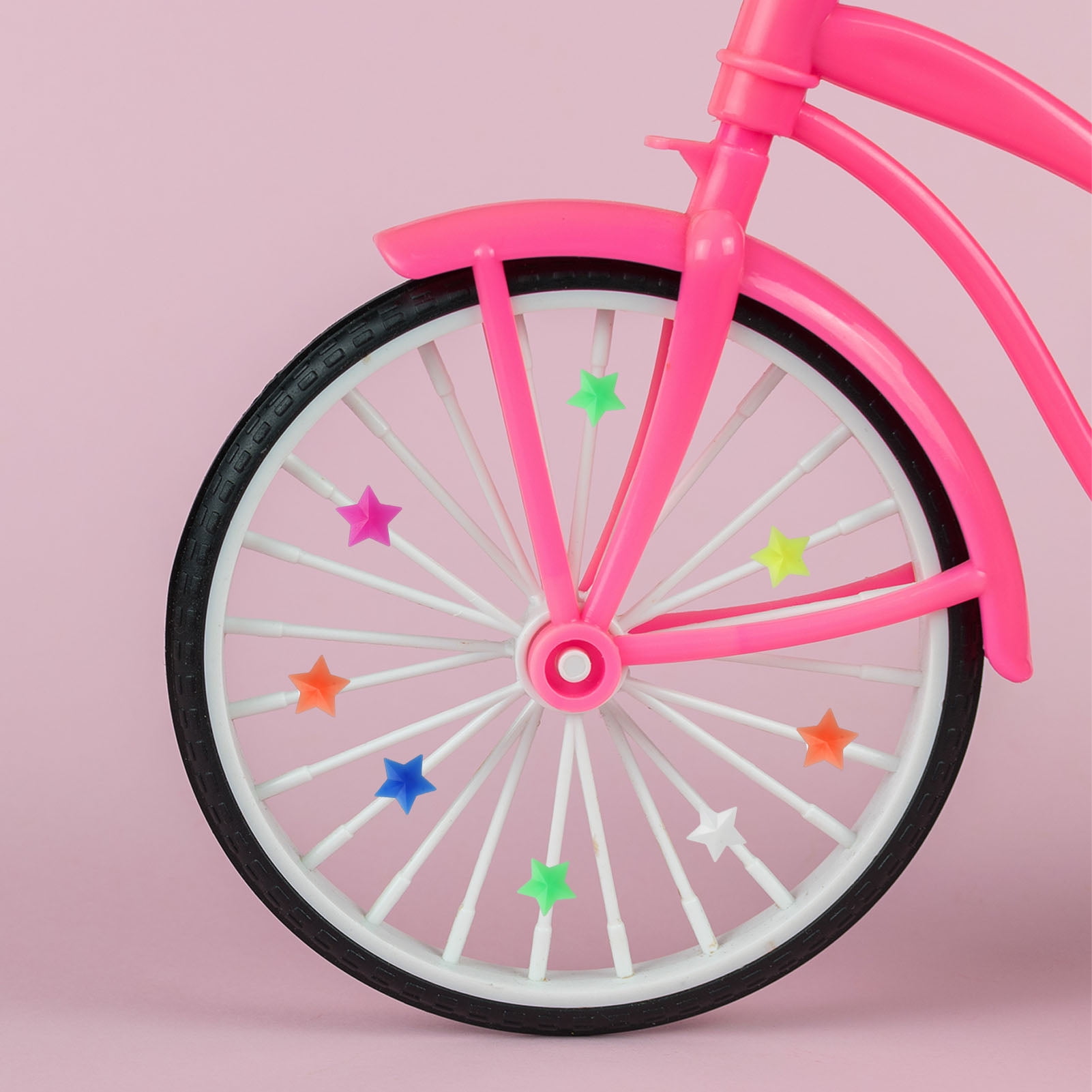 Hengguang 5Pcs Girl's Bicycle Basket Streamers Set, Kid's Bicycle Basket, Bike Bell and Star Shaped Beads for Girls and Boys Bike Basket Front Decoration