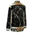 thumbnail image 5 of Black Gold Marble Pattern Long Sleeve Blouse Woman Streetwear Casual Shirts Summer Oversize Woman Streetwear Clothing Birthday Present, 5 of 7