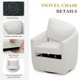 thumbnail image 5 of Swivel Accent Chair - 360° Rotation with Pillow, No-Sag Foam Cushion & Sturdy Metal Base, Fully Assembled for Living Room, Bedroom and Office, Beige, 5 of 13