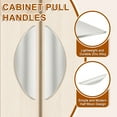thumbnail image 4 of Uxcell 2 Pack Half Moon Cabinet Pull, 3.78" Hole Center Drawer Pulls Zinc Alloy Brushed Cabinet Pull Handles for Kitchen Cupboard Dresser Cabinet Hardware, Silver, 4 of 8