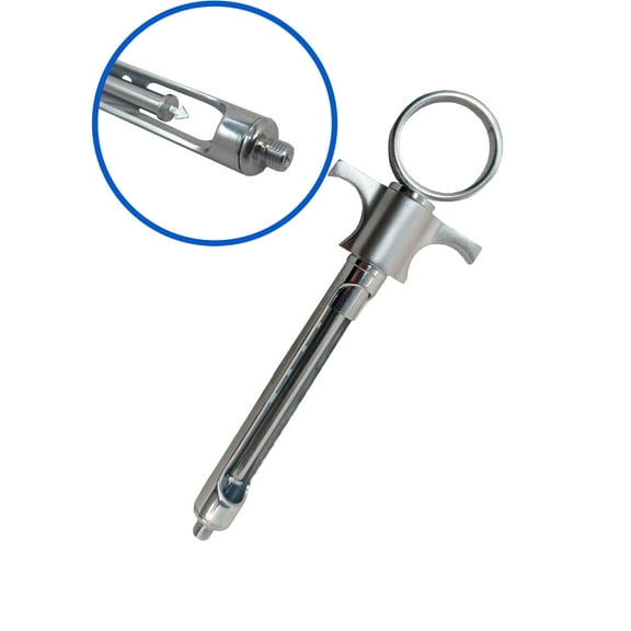 REDLAND CW Style Dental Std Anesthetic Aspirating 1.8mL Syringe (Silver Line)