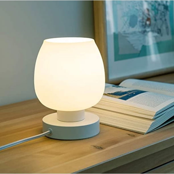 Lámpara táctil de noche, lámpara pequeña moderna para dormitorio, sala de estar, mesita de noche, foco LED cálido, diseño Simple, regalo de Navidad