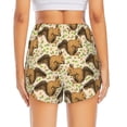 thumbnail image 4 of Uemuo Cute Squirrel with Green Leaves Pattern Women's Athletic Shorts High Waisted Running Shorts with Liner Pockets Gym Elastic Workout Shorts-X-Large, 4 of 9
