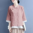 thumbnail image 3 of GaThRRgYP Going Out Tops for Women,Tops for Women,Fashion Women Long Sleeve Comfortable Breathable Round--Neck Shirt Tops Pink XXL, 3 of 4
