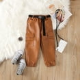 thumbnail image 2 of Ketyyh-chn99 Boys' Fashion Toddler Clothes Pants Elastic Waist Boys Fall Pants Brown,90, 2 of 5