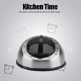 thumbnail image 3 of Minuterie de Cuisine - Minuterie de Cuisine en Acier Inoxydable de 60 Minutes, Rappel de l'heure de la minuterie de remontage mécanique, 3 of 8
