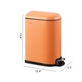 thumbnail image 5 of happimess Roland Mini 2.6-Gallon Step-Open Trash Can, Carrot Cake, HPM1009K, 5 of 8