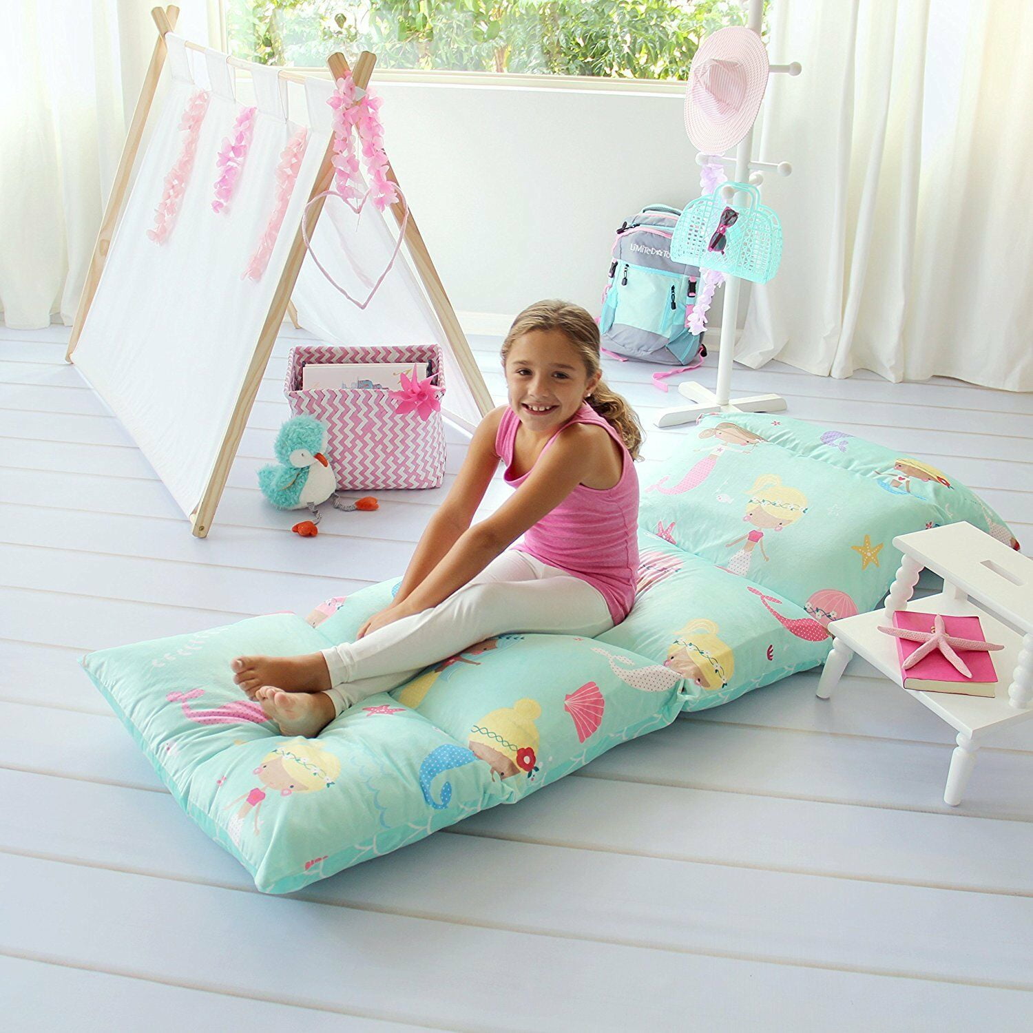 Butterfly Craze Girl's Floor Lounger Seats Cover and Pillow Cover Made
