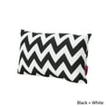 thumbnail image 2 of Greylin Outdoor Water Resistant Fabric Chevron Rectangular Throw Pillow, Black, 2 of 11