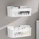 thumbnail image 4 of Organizador de baño, caja de almacenamiento transparente con orificios, organizador de maquillaje de pared con drenaje, de gran capacidad y grueso., 4 of 6