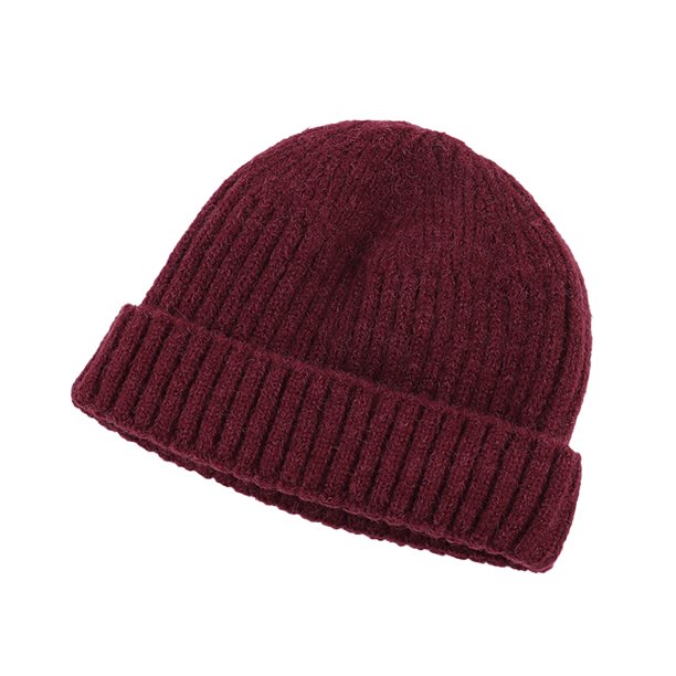 Gorros de invierno Qarigey de punto de melón gorros de protección de lana a la moda rojo