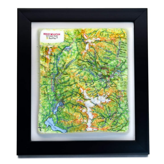 Rocky Mountain National Park 3D Raised Relief Map