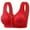 05 Red, variant on Weiqiqre Women's Underwear Front Closure No Underwire Comfort Senior Wireless Snap Closing Bra