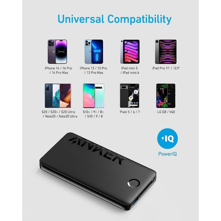 Anker Power Bank, 10,000mAh Portable Battery Charger, USB-C