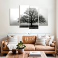 thumbnail image 2 of Elephant Stock Tree In Mist Wall Art - Horizontal Multi Panel Canvas - Living Room Wall Decor - Floral And Botanical Multi Panel - Black And Gray Decor By Photoinc Studio - 68" x 42", 2 of 4