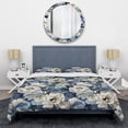 thumbnail image 3 of Designart "Covert Elegance In Victorian Era" White Floral Bedding Covert Set - Cottage Bed Set With 2 Shams, 3 of 5