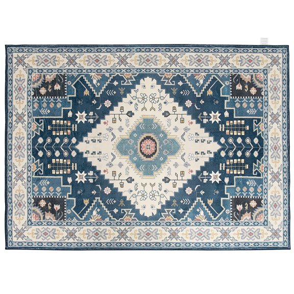 Costway Area Rugs 5'4'' x 6'7'' Faux Wool Fabric Doormat Home Carpet Living Room Bedroom
