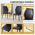 thumbnail image 6 of Dining Chairs Set of 4, Faux Leather Kitchen Chairs with PU Hight Backrest, Armless Dining Room Chairs with Upholstered Seat, Dinner Chairs with Metal Legs for Dining Room/Kitchen, Black, 6 of 7