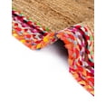 thumbnail image 6 of Unique Loom Braided Jute Collection Area Rug - Manipur (8' Round Natural/Blue), 6 of 6