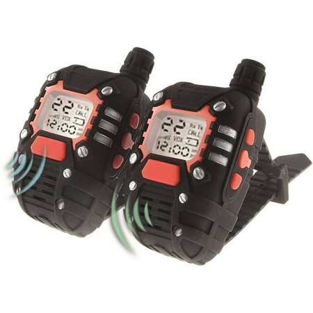 SpyX / Wrist-Talkies - Wearable 2 Mile Range Walkie Talkies+Watch. 22 Channel Scan and Voice Activation make this the perfect addition for your spy gear collection!
