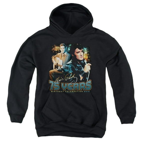 Elvis Presley - 75 Years - Youth Hooded Sweatshirt - Large