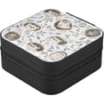 thumbnail image 4 of GZHJMY Cute Baby Hedgehog Small Jewelry Box, Travel Portable Square Jewelry Case for Ring, Pendant, Earring, Necklace Organizer Storage Holder Boxes, 4 of 7
