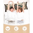 thumbnail image 3 of Boho Red Teal Brown Satin Pillowcase for Hair and Skin with Zipper, Soft Breathable Cooling Silk Pillow Cases, Southwestern Country Geometric Body Pillow Covers Bed Pillows 20"x54", 3 of 6