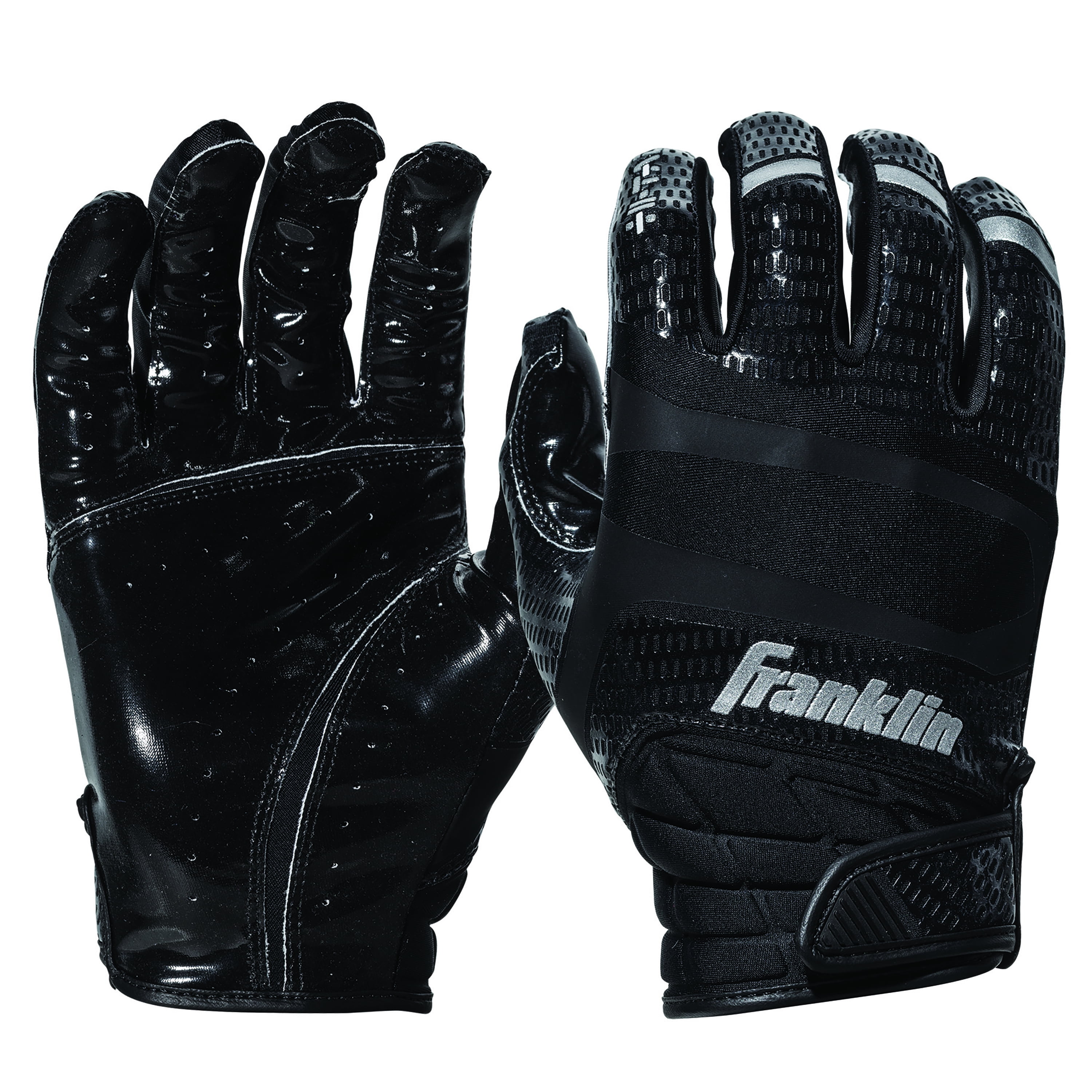 Franklin Sports Football Receiver Gloves Hi-Tack SFIA Approved Adult and Youth Football Receiver Gloves Extra-Grip Premium Football Gloves for All Ages
