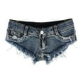 thumbnail image 2 of Del de de Del de Tiro Bajo de s Mujeres Jeans Alternativos de Parte Inferior Del - azul, METRO BLESIY Jeans Shorts Mujeres, 2 of 8