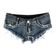thumbnail image 2 of Pantalones cortos con agujeros rasgados de cintura baja para mujer, pantalones cortos de playa eran chicas Colcomx Jeans Shorts Mujeres, 2 of 8