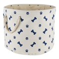 thumbnail image 1 of Design Imports CAMZ12456 Patte & Os Ronde Polyester Animal Bin&44; Bleu Nautique - Moyen, 1 of 1