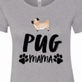 thumbnail image 4 of Inktastic Pug Mama with Paw Prints Women's T-Shirt, 4 of 5