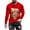 Red, variant on Qingpeng Long Sleeve Tee Shirts for Men Funny T-Shirt with 3D Print