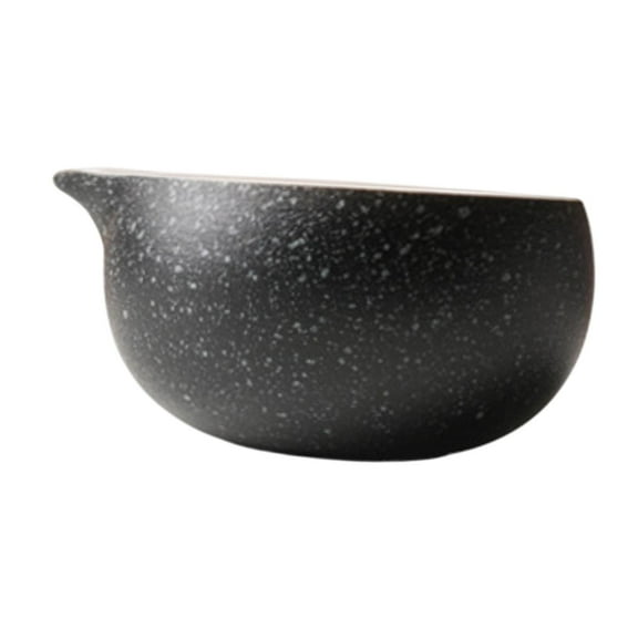WeiLaiKeQi Matcha Bowl Ceramic for Tea House Office Gift for Matcha Lover/friend/Family Matte Black