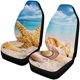 thumbnail image 1 of ABPHQTO Juego de 2 fundas para asientos de coche Starfish y Seashell Protector universal para asientos delanteros de coche apto para coche, SUV sedán, camión, 1 of 3