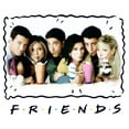 thumbnail image 2 of Friends Main Cast Sharing milkshakes Men's White T-shirt - 4XLB, 2 of 3