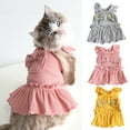 thumbnail image 1 of Visland Pet Skirt Breathable Soft Sweet Teddy Small Dog Bowknot Pocket Dress for Wedding Party, 1 of 8