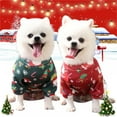 thumbnail image 7 of Christmas Dog Clothes Pet Shirts Breathable Puppy Vest Printed Christmas Snowman Reindeer Santa Claus Dog Shirts, 7 of 7
