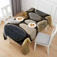 thumbnail image 6 of Stones Table Cloth Waterproof Tablecloths, Gravel Rock Cobblestone Natural Pattern Art Tablecloth Dining Table Cover for Kitchen Party Tabletop Outdoor, Rectangle Tablecloth 60x120 Inch, 6 of 9