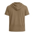 thumbnail image 6 of Aofany Men's Short Sleeve Hoodie Workout Gym Hooded T-Shirts Muscle Fit Fashion Lightweight Athletic Hoodies Pullover Shirt with Pocket, 6 of 7