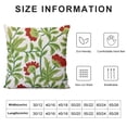 thumbnail image 5 of Heduofu Flower Embroidered Farmhouse Decorative Throw Pillow Cover, Cottage Floral Green Leaves Knit Pattern, 100% Cotton Canvas Cushion Case for Sofa Couch Bedroom Decor(Red Flowers) White, 5 of 5