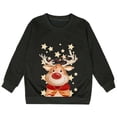 thumbnail image 4 of PMVFHDE Liquidation Chandails Mignons pour Filles Chandail de Noël d'Automne et d'Hiver pour Filles à Imprimé Col Rond Manches Longues Décontracté Sans Capuche Chandails Graphiques pour Filles,Noir,7-8 Ans, 4 of 4