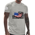 thumbnail image 1 of Mens Casual Pantalones Cortos Cuello Redondo Gradación Impresión Suéter Camiseta, Blusa Deportiva de Fitness para Hombres, 1 of 4