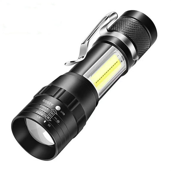 Hearth & Gear LED Flashlight High Super Bright Flashlight With 4 Modes Battery Powered Pocket Light Bike Headlight Night Summer Camping Gear for Men Headlights for Power Outages Head Lights Personal