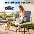 thumbnail image 4 of Outsunny Outdoor Bar Stools 2 Pack w/ Armrests, Bar Height Chairs, Navy, 4 of 10