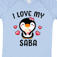 thumbnail image 4 of Inktastic I Love My Saba with Cute Penguin and Hearts Girls Baby Bodysuit, 4 of 5