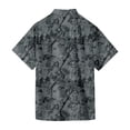 thumbnail image 6 of QHRMKOG Short Sleeve Shirts for Men Relaxed Fit Tropical Print Hawaiian Shirts Light Holiday Button Down Beach Shirt Summer Trendy Top Gray XL, 6 of 6