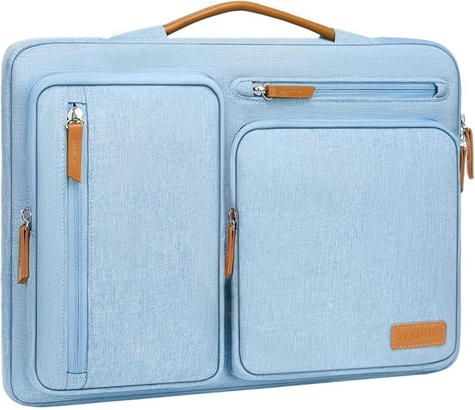 MOSISO Laptop Sleeve Carrying Case Compatible with 13-13.3 inch MacBook Air 13 / Pro 13 / Pro 14/ HP Dell Asus Acer Lenovo Notebook, 360 Protective Computer Handbag Briefcase with Handle
