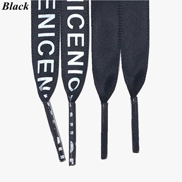 par de cordones con estampado de letras nuevas, 1CM de ancho, 80CM/100CM/120CM/140CM/160CM de longitud, zapatillas de lona, cordones ZM180cm Gao Jinjia LED