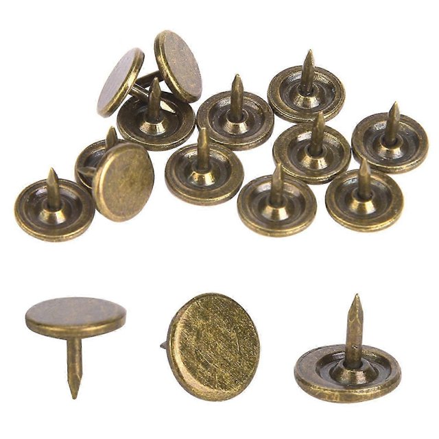 100Pcs Upholstery Nail Flat Head Cyan Bronze Iron Decorative Pin Sofa Furniture Accessories9 x 8mm